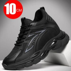 Zapatos Deportivos informales de cuero genuino para hombre, calzado Invisible con aumento de altura de 8-10cm, tela de malla, transpirable, cómodo, elevado