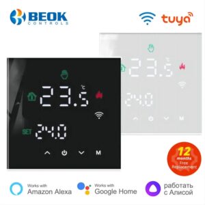 Beok-termostato de suelo cálido WIFI para calefacción eléctrica, controlador de temperatura, termorregulador, caldera de Gas, Tuya Smart Home, Yandex