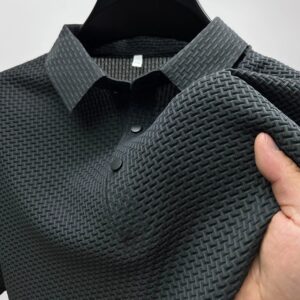 Camiseta de manga corta para hombre, POLO fresco y transpirable, Top informal de negocios que absorbe el sudor, alta calidad, M-4XL verano