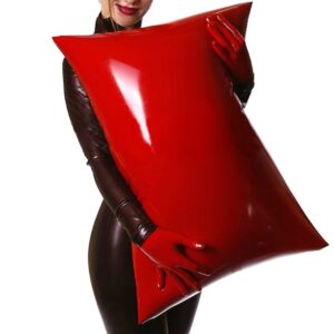 Funda de almohada de látex impermeable, funda de almohada de goma fetiche hecha a mano, 50CM X 70CM, 1 ud., RLA132