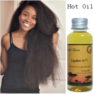 Aceite de capas tradicional africano hecho a mano, aceite caliente para el cabello, cuero cabelludo y refuerzo de las raíces del cabello