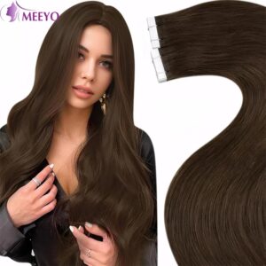 Extensiones de cabello humano Real para mujer, cinta recta en extensiones de cabello humano, 50g por paquete, 20 piezas, cinta de cabello brasileño en #4