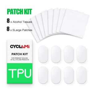 Cylami-Kit de reparación de tubo interior de bicicleta, Herramientas de Parche de neumático, 8 piezas, Material de TPU, plegable, sin pegamento, potente