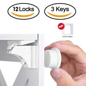 Mantén a tus hijos seguros con cerradura magnética para niños, cajón Ideal y puerta de armario, seguridad para bebés, niños pequeños y niños
