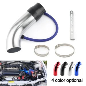 Sistema de admisión de aire frío Universal para coche, tubo de inducción Turbo, Color plateado, negro y rojo, 3 '', 75mm