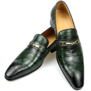 Zapatos de vestir para hombre, mocasines de cuero genuino con punta puntiaguda, adecuados para negocios, banquete de boda, zapatos italianos de diseñador