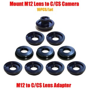 Adaptador de montaje de lente de rosca de Metal M12/CS, anillo convertidor de aleación de Zinc M12 a C CS para cámara CCTV de seguridad, 10 unidades por lote