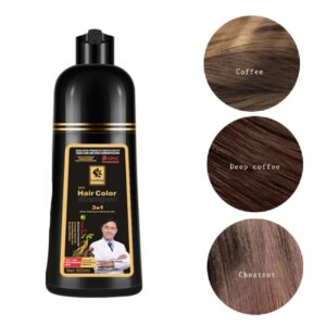 Champú de Color para cabello gris 3 en 1 para mujeres y hombres, crema nutritiva para el cuidado del cabello, seguridad a base de hierbas naturales