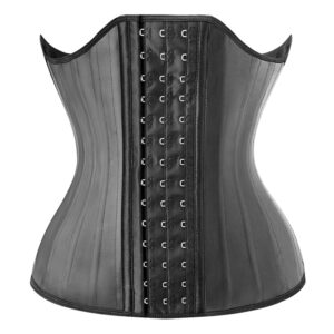 Corsé moldeador de cintura de látex para mujer, faja reductora de 25 huesos de acero para adelgazar el vientre, correa de modelado
