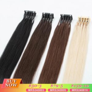MRS HAIR-extensiones de cabello 6D, cabello humano no Remy 6D2, puntas de Metal invisibles, enlaces de queratina, Micro y pequeño