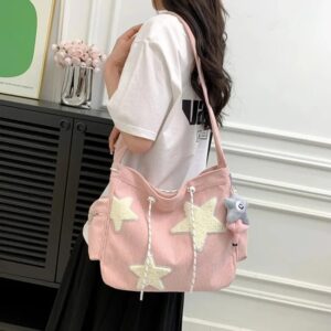 Bolso de mano con diseño de nicho para mujer, bandolera de pana de gran capacidad para estudiantes, novedad de 2023