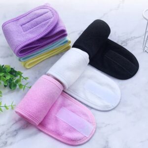 Diademas anchas ajustables para mujer, bandana para la cabeza para Yoga, Spa, baño, ducha, maquillaje, lavado de cara, diadema cosmética para mujer, accesorios de maquillaje para damas