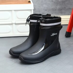 Zapatos de lluvia impermeables y antideslizantes para hombre, zapatos de goma para trabajo de cocina, pesca al aire libre, resistentes al desgaste, a la moda