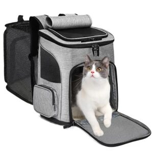 Mochila extensible para mascotas, bolsa de gran capacidad, transpirable, portátil, plegable