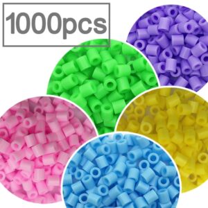 PUPUKOU-Cuentas de hierro nacarado para niños, abalorios de 5mm, 1000 piezas, perler, fusible, cuentas Hama, rompecabezas, alta calidad, regalo hecho a mano, juguete