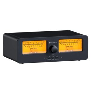 Fosi Audio-amplificador de Audio LC30, conmutador de altavoz, 2 en 2, salida, medidor de VU analógico Dual, caja de conmutación de Audio con pantalla de Panel DB con control remoto