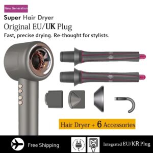 Secador de pelo sin hojas, herramienta eléctrica de iones negativos, anión constante, cuidado Personal del cabello