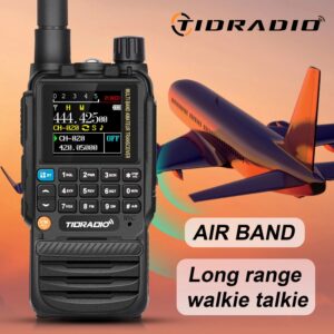 TIDRADIO TD H3 Walkie Talkies de largo alcance, programación inalámbrica, banda de aire, camino de remolque, Radio Ham, conjunto inalámbrico, recargable por USB, GMRS
