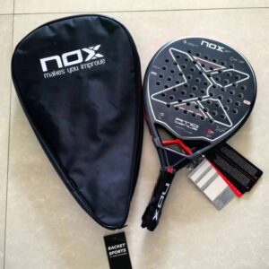 Raqueta de tenis de fibra de carbono para hombre y mujer, equipo de deportes al aire libre, Pala de 18K, Pádel de cara suave
