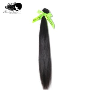 Mocha Hair-Extensión de cabello humano virgen peruano, pelo liso de 8-26 pulgadas, Color natural, 100% sin procesar, 10A
