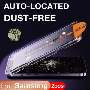 Protector de pantalla de vidrio templado con Kit de instalación, para Samsung Galaxy S24, S23, S22, S21, A55, A53, A35, A52, A51, A31, A32, A54, A33, 5G, 2 unidades