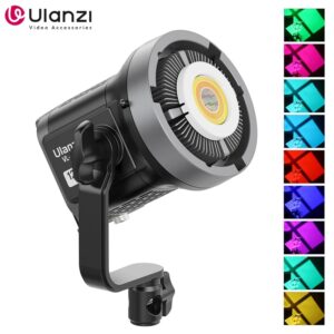Ulanzi-luz COB VL-120Bi 120W con montaje en V, luz inalámbrica con Control por aplicación, 2700K-6500K, para vídeo y fotografía