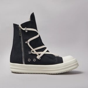 Dekherw-zapatos informales de alta calidad para hombre y mujer, calzado de diseñador negro, pentagrama de moda romana, suela gruesa, cremallera, lona plana, zapatillas de lujo