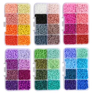 Cuentas de arroz de vidrio de 3mm para hacer joyas, brazaletes y collares, accesorios de bricolaje para pulseras y pendientes, alrededor de 20400 piezas