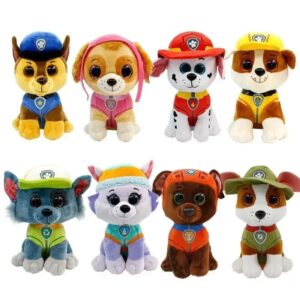 Ty Beanie Big Eyes 6 "15CM peluche juguete perro Marshall Chase Rocky Zuma Tracker Skye Verest regalos de cumpleaños de Navidad para niños