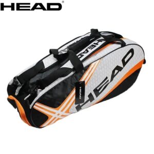 HEAD-Bolsa de raquetas de tenis de gran capacidad, mochila de tenis, Gymbag de bádminton, bolsa de raqueta de Squash con bolsa de zapatos separada, 3-6 piezas