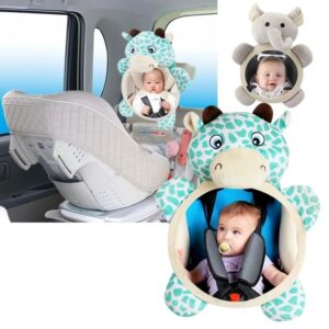 Espejo de seguridad para asiento de coche de bebé, espejo frontal trasero, visión amplia, transparente, inastillable, Monitor para niños