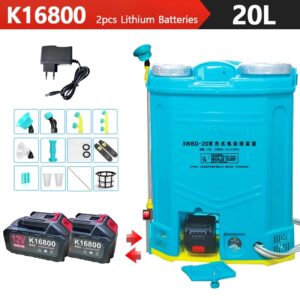 PULVERIZADOR eléctrico con batería de litio de repuesto rápido, dispensador inteligente de pesticidas, rociador de riego para jardín agrícola, 20l