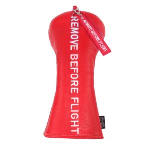 Cubierta de madera para Conductor de Golf, cubierta de mazo híbrida roja Remove Before Flight, 460CC