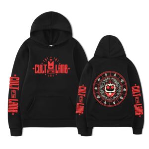 Sudadera con capucha de Cult Of The Lamb para hombre y mujer, ropa deportiva de gran tamaño, de algodón, con dibujos animados de Anime, Pullov, 2024