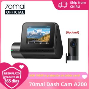 70mai-Cámara de salpicadero A200 Global, grabación de doble canal, 1080P, HDR, pantalla IPS de 2 pulgadas, Monitor de aparcamiento 24H, DVR para coche, A200, WIFI, APP, 130 °, FOV