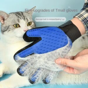 Guantes de silicona para aseo de mascotas, cepillo de pelo y peine para bañarse, limpieza de perros, depilación para perros, suministros de uso para animales