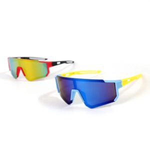 Gafas de sol deportivas para niños, lentes coloridas con protección UV, tendencia de moda, para ciclismo al aire libre