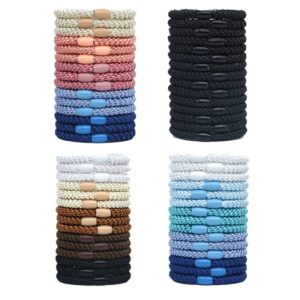 Lazos elásticos para el cabello para niñas y mujeres, bandas para el cabello de 15 piezas, soportes para Cola de Caballo para cabello grueso, sin daños, sin arrugas