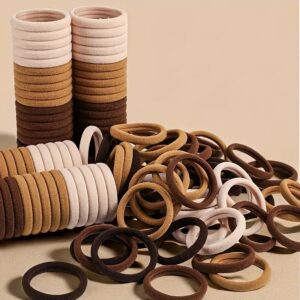 Lazos gruesos para el cabello sin costuras para mujeres y niñas, soportes para cola de caballo, accesorios para el cabello, sin daños, 50/100 piezas