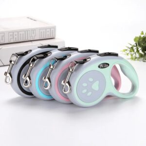 Correa de nailon para perro, accesorio retráctil y duradero, automático, extensible, para gato, cachorro, caminar, correr, Ruleta de tracción para perros pequeños, 3m, 5m