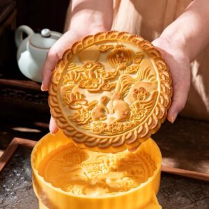 Molde de pastel de Luna grande para Festival de mediados de otoño, prensado a mano, estilo Cantonés, 1 catties, 600g, comercial, abrasivo, para hornear en el hogar