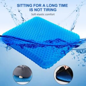 Cojín de Gel para asiento, diseño de panal transpirable para aliviar la presión del dolor de espalda, silla de ruedas para el hogar y la Oficina, coches