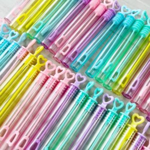 Botella de jabón de burbujas de colores para niños, varita de corazón, tubo vacío, favores de fiesta de cumpleaños, juguetes de relleno de Piñata, regalos de boda para invitados, 10-50 piezas