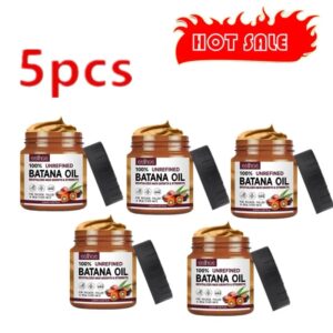 Aceite de Batana para el cabello, acondicionador, tratamiento capilar, mascarilla hidratante y reparadora, raíz para un cabello más saludable y grueso, 5x120ml