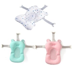 Almohadilla de bañera portátil para bebé, cojín Ajustable para ducha, asiento de apoyo para recién nacido, alfombrilla plegable para bebé, almohadilla de agua flotante