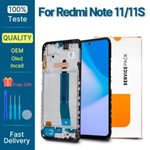 Reemplazo de pantalla táctil para Xiaomi Redmi Note 11, digitalizador de pantalla, 100% probado, Premium, 2201117TL, 2201117SY