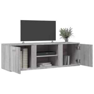 vidaXL Mueble de TV de madera de ingeniería gris sonoma 120x34x37 cm, Mueble de Salon, Mueble TV, Mueble TV salon, Mueble Televisor, Mesa de TV, Mueble tele