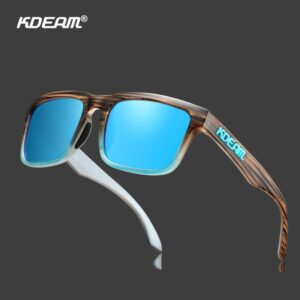 KDEAM-gafas de sol polarizadas cuadradas para hombre, lentes de sol polarizadas con revestimiento de estilo de vida al aire libre, nuevos colores a juego con caja, 2022