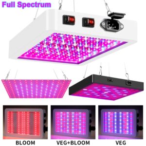 Luces LED para cultivo de plantas, lámpara de espectro completo para invernadero de interior, fitoamplificador hidropónico para verduras, EE. UU./UE/Reino Unido, 81-312LED, 25W-80W