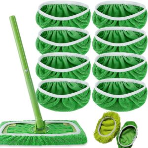 Paño de mopa de microfibra, esponja absorbente de repuesto, reutilizable, adecuado para fregona plana, accesorios para el Hogar, baño verde